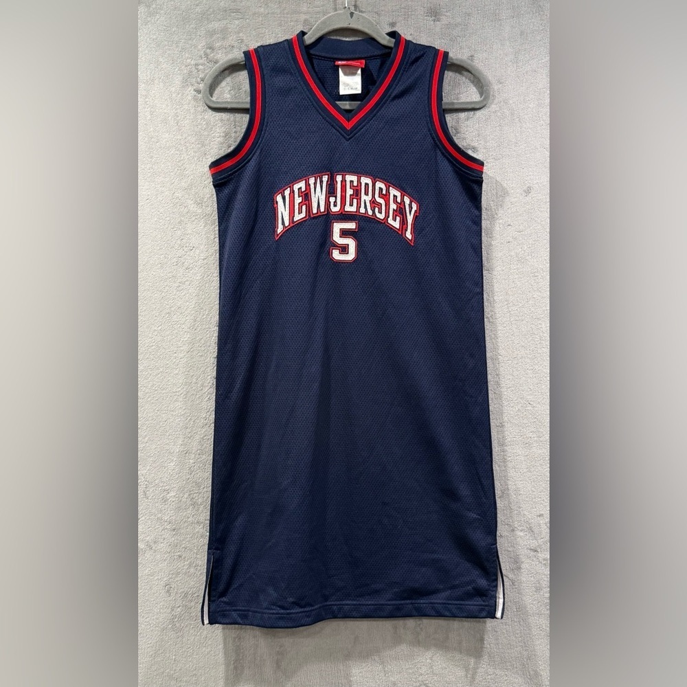 Vintage Reebok New Jersey Nets Jason Kidd #5 Jersey Style Womens Dress Sz Small